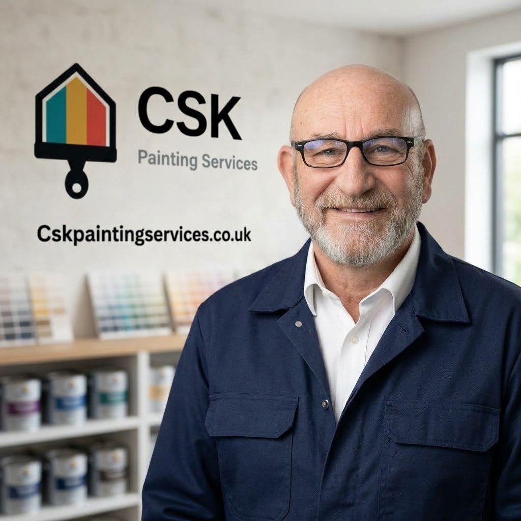 Chris Kelly, owner of CSK Painting Services, in his work jacket